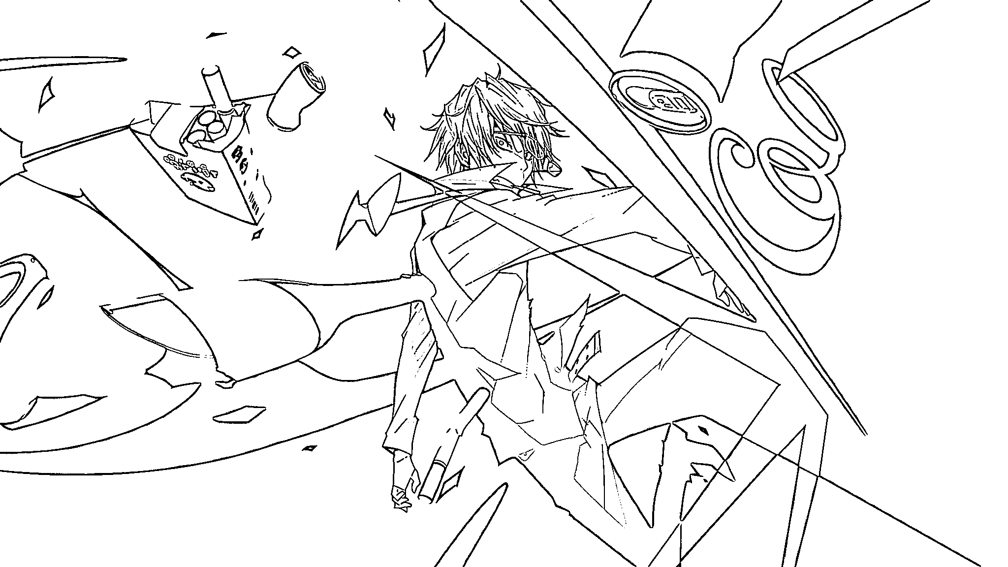 Coloriage Combat de Durarara
