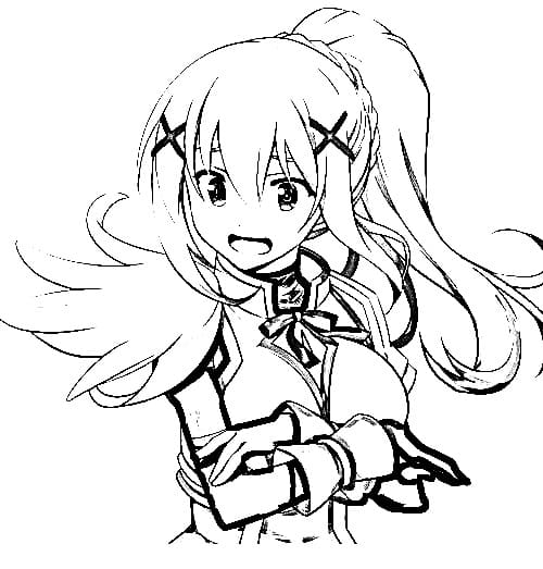 Coloriage Darkness de Anime Konosuba