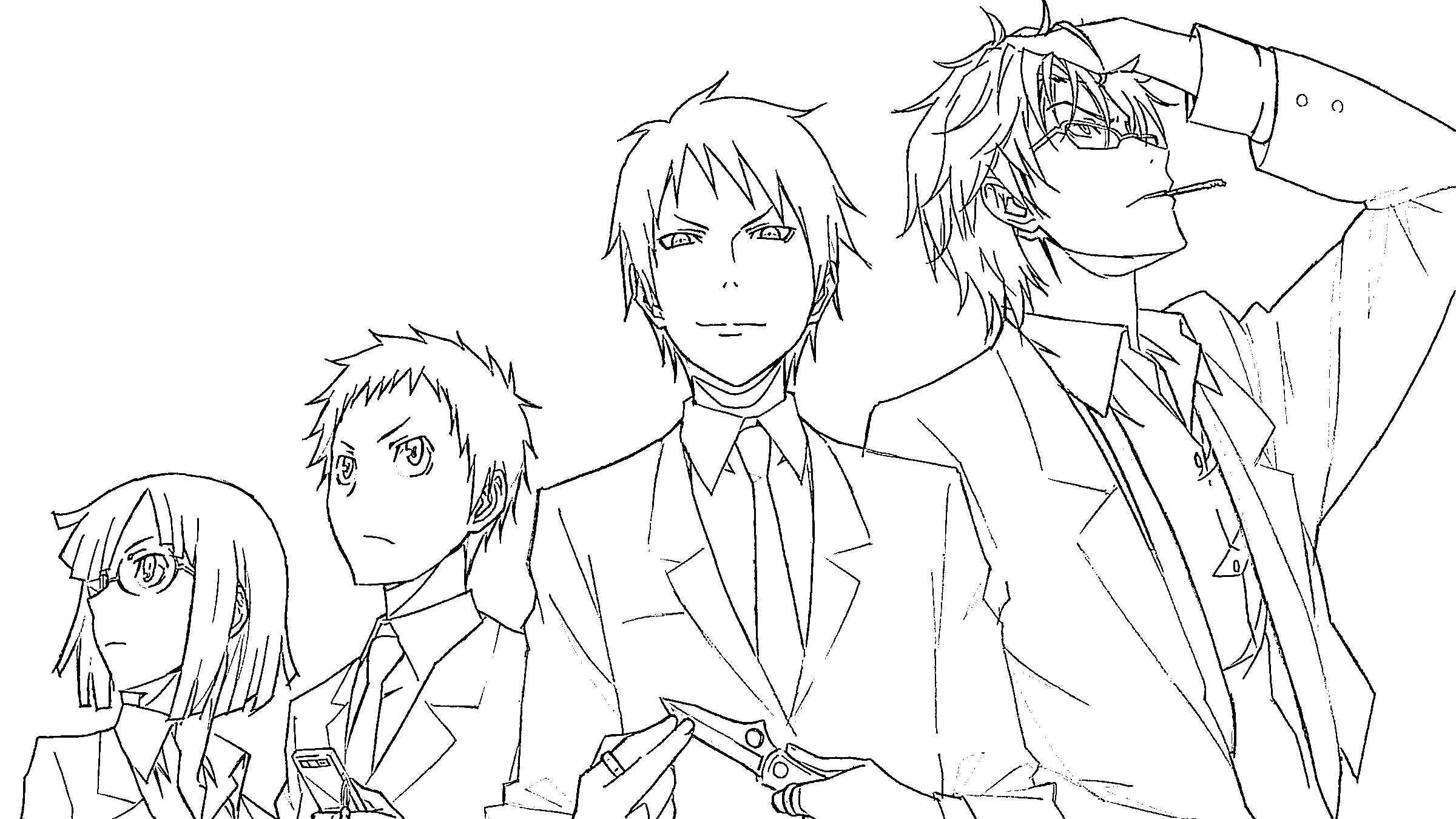 Coloriage Durarara amical