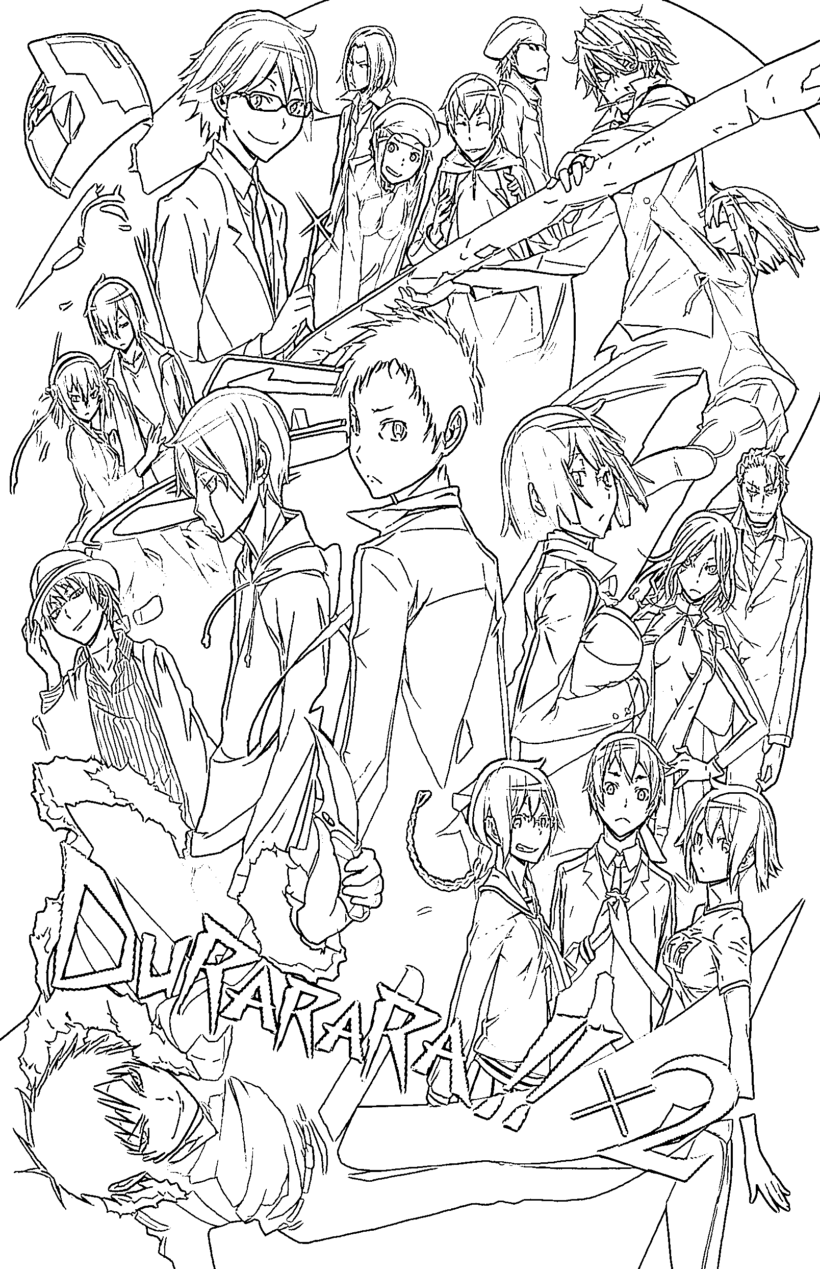Coloriage Durarara imprimable gratuitement