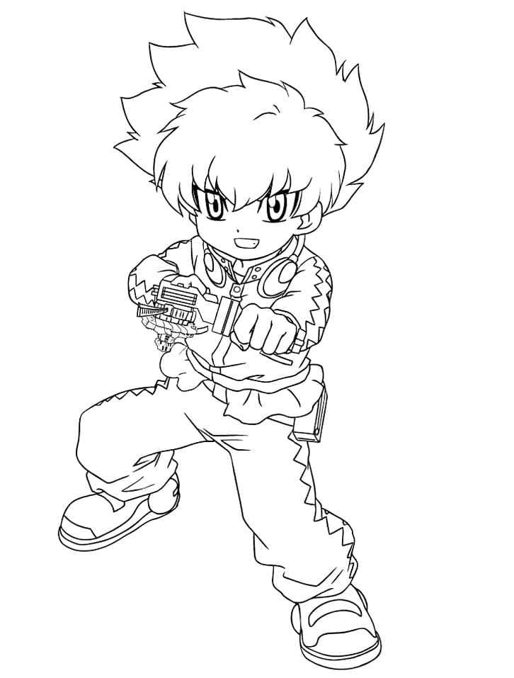 Coloriage Eight Unabara de Beyblade