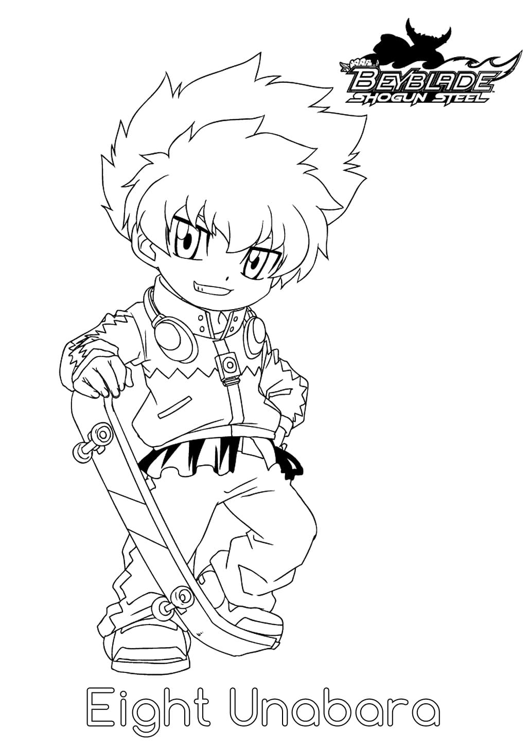 Coloriage Eight Unabara de Beyblade Shogun Steel