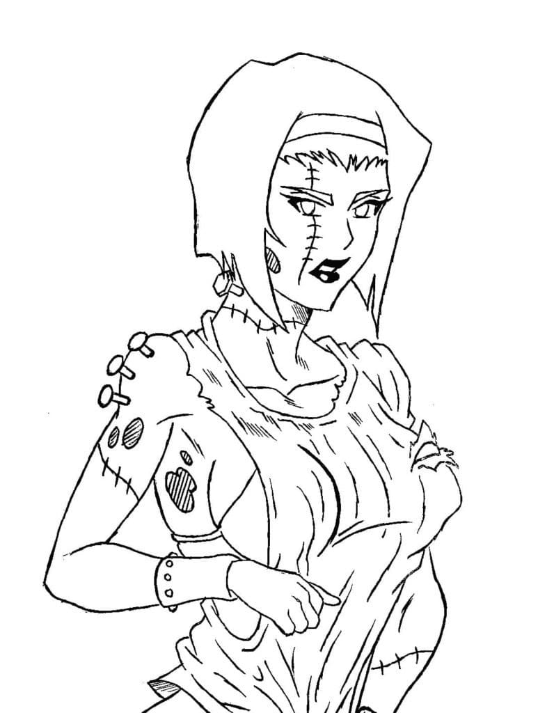 Coloriage Faye Valentine À Halloween