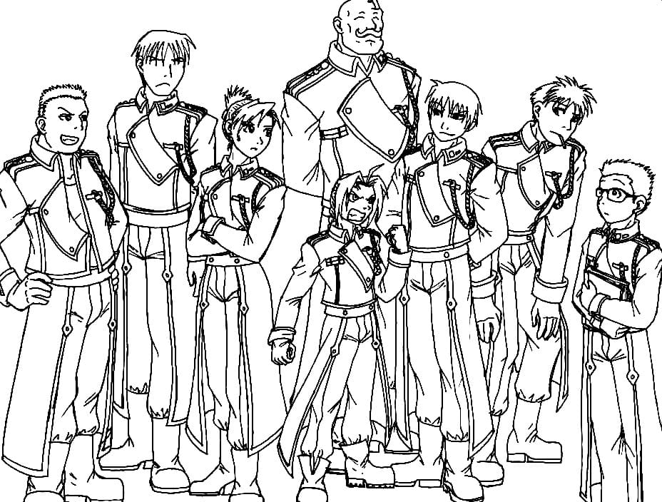 Coloriage Fullmetal Alchemist Personnages