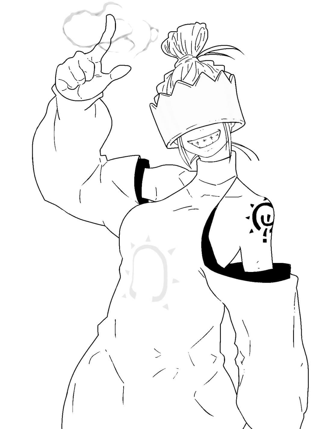 Coloriage Haumea de Fire Force