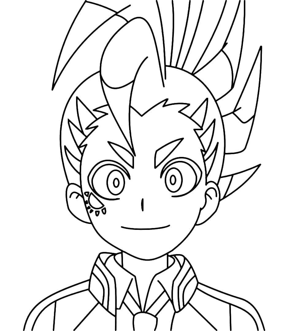 Coloriage Hikaru Hizashi de Beyblade