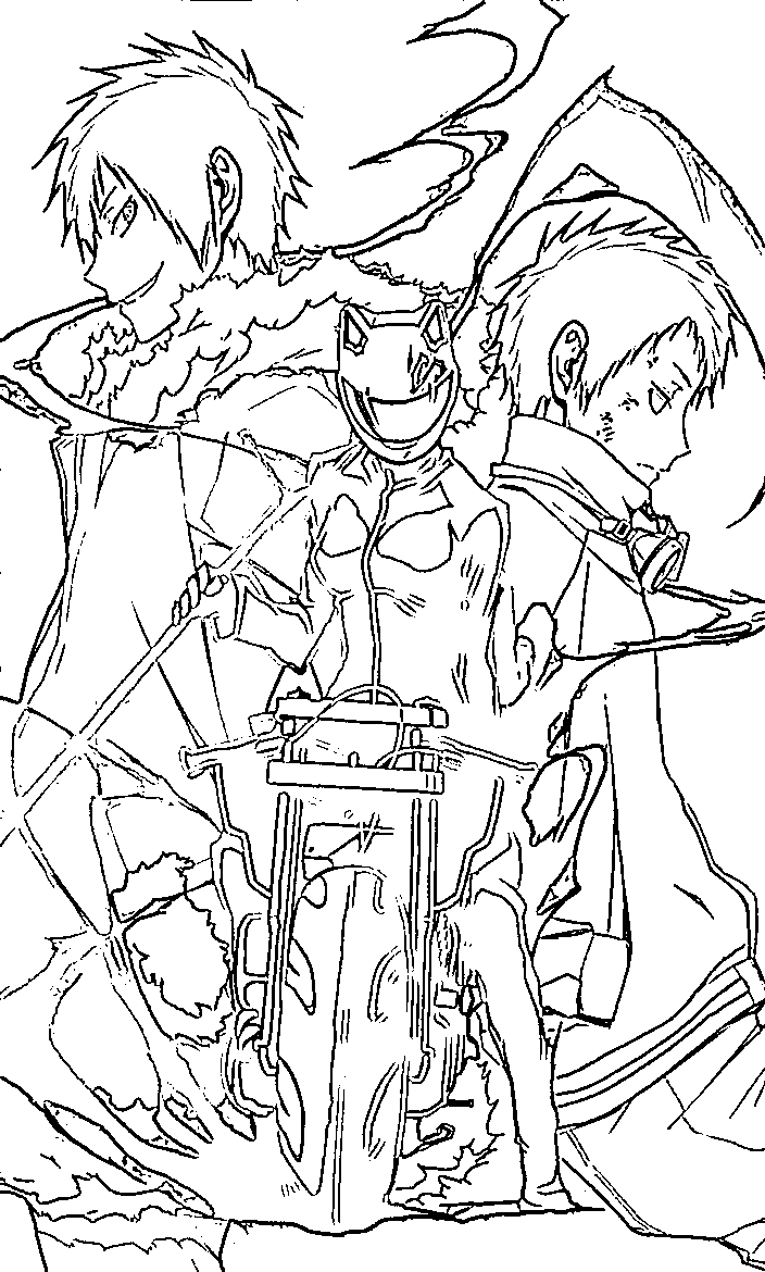 Coloriage Impression gratuite de Durarara