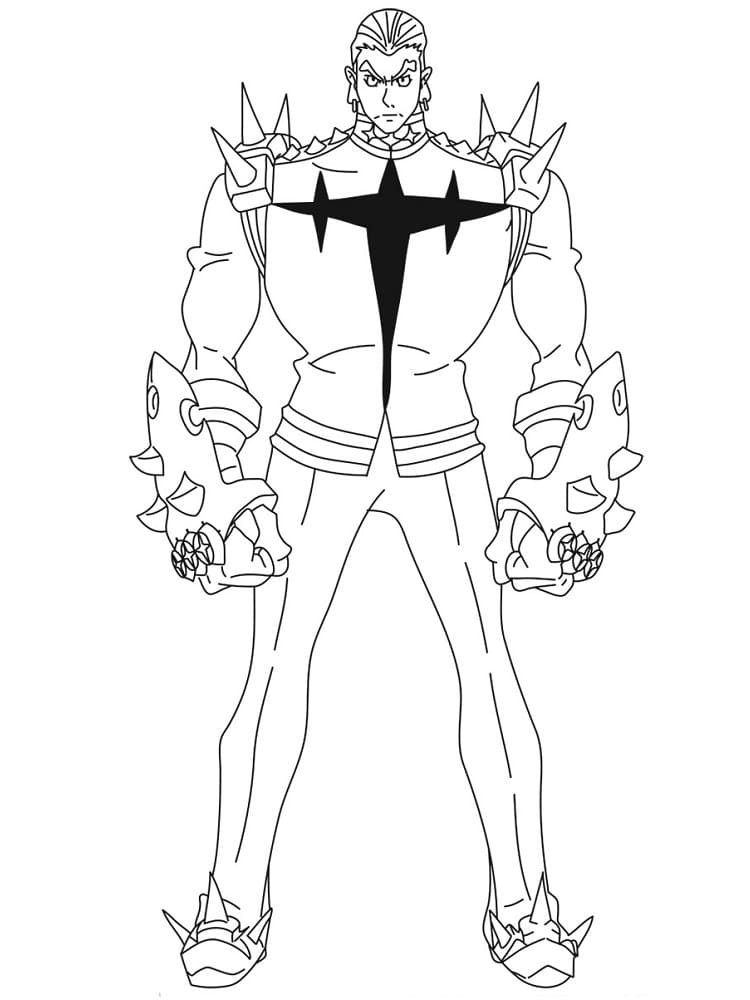 Coloriage Ira Gamagori de Kill La Kill