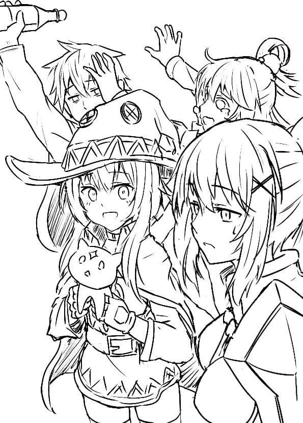 Coloriage Konosuba