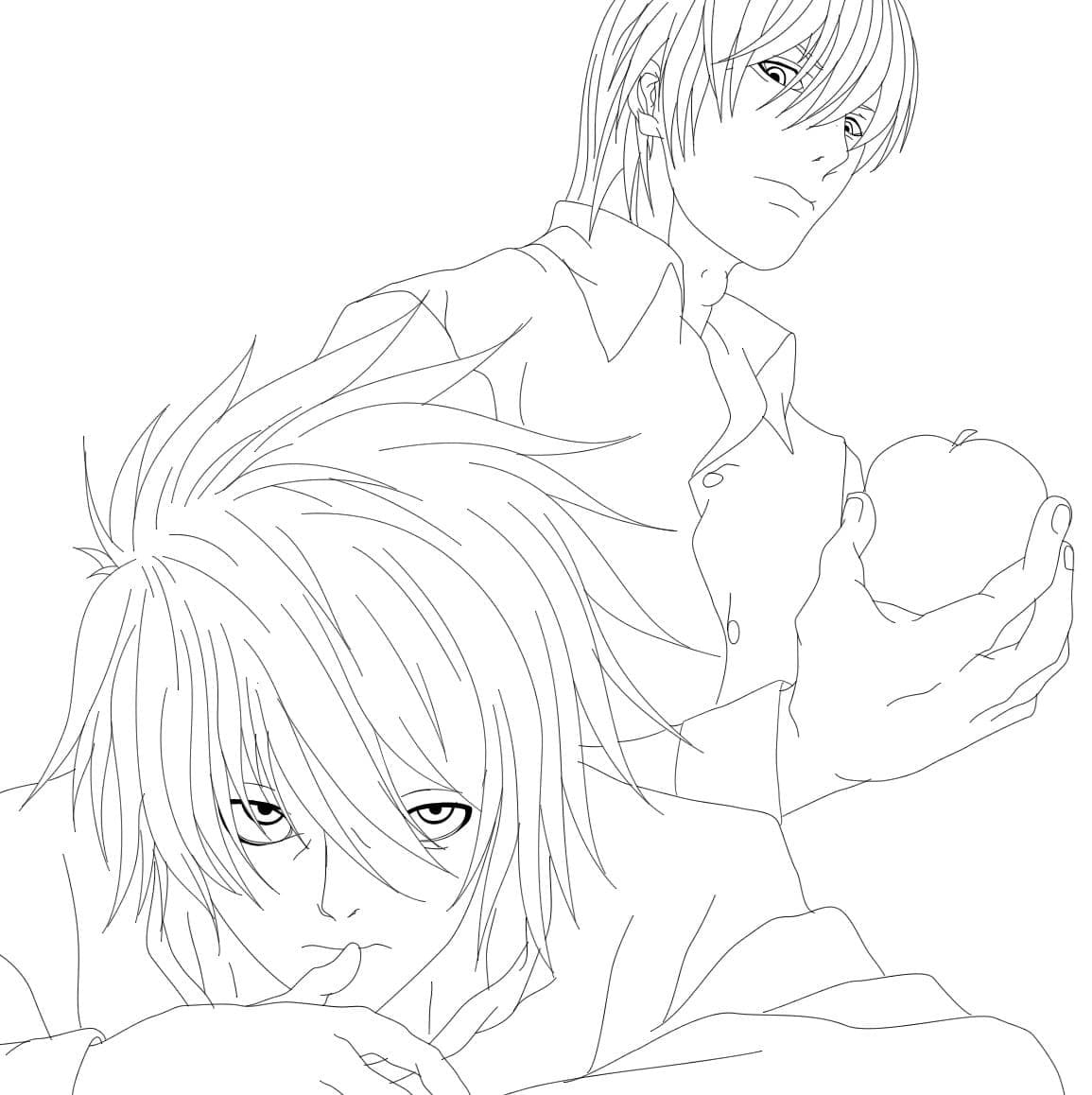 Coloriage L et Yagami