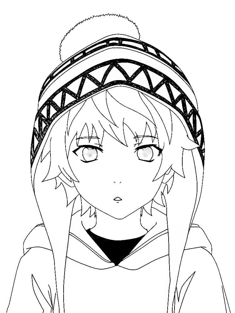 Coloriage La mignonne Yukine de Noragami