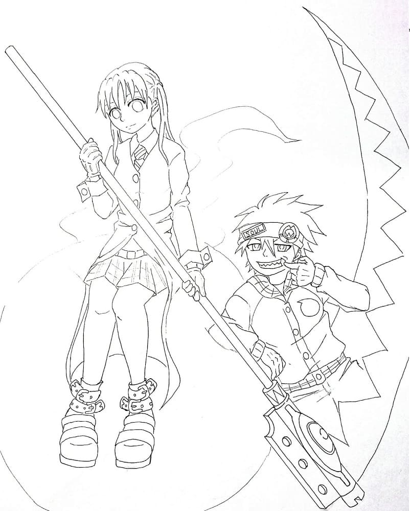Coloriage Maka Albarn avec Soul Evans