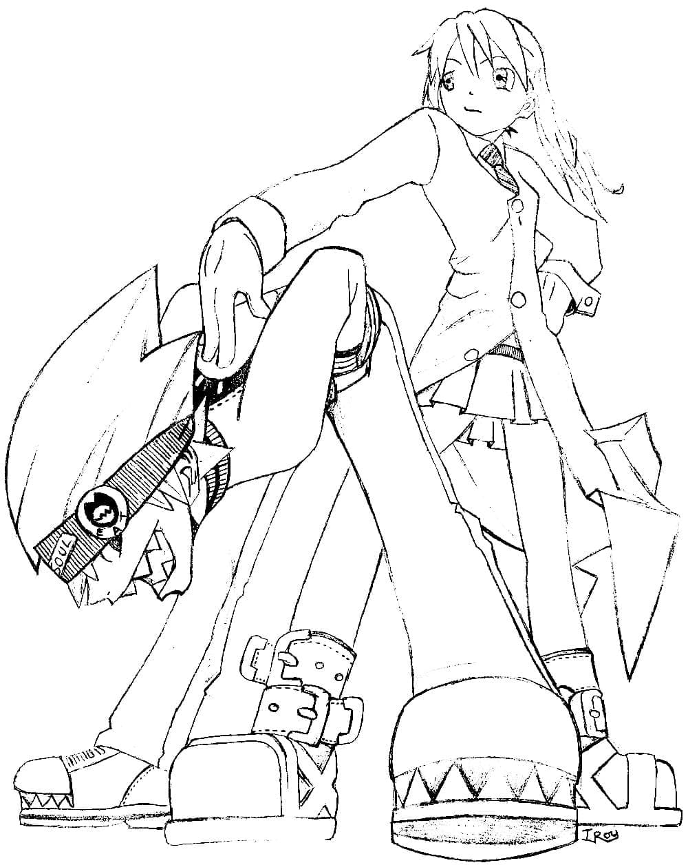 Coloriage Maka Albarn et Soul Evans