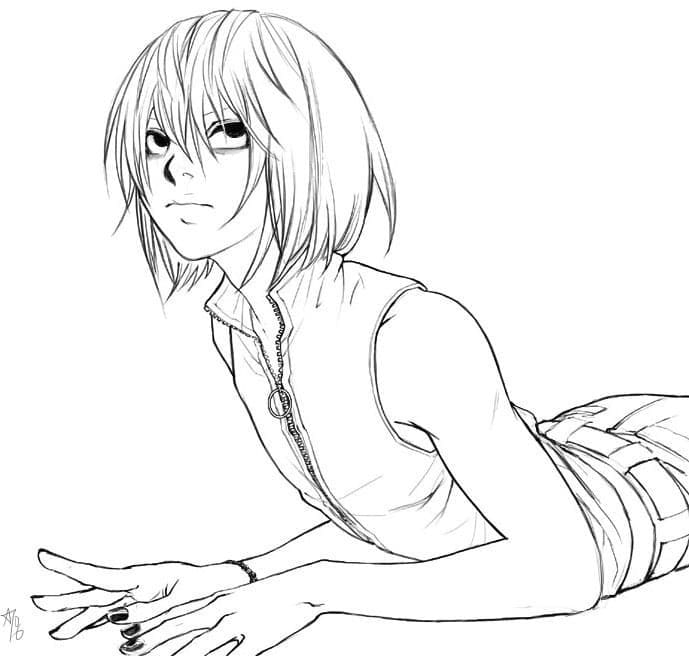 Coloriage Mello de Death Note