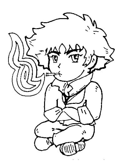 Coloriage Mignon Spike Spiegel