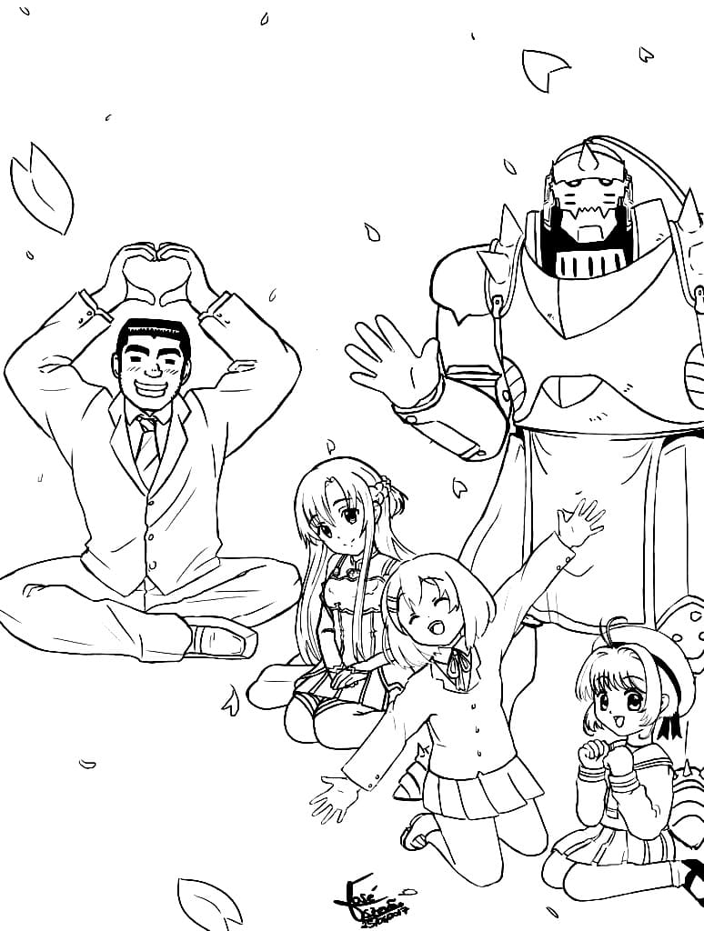 Coloriage Personnages de Fullmetal Alchemist