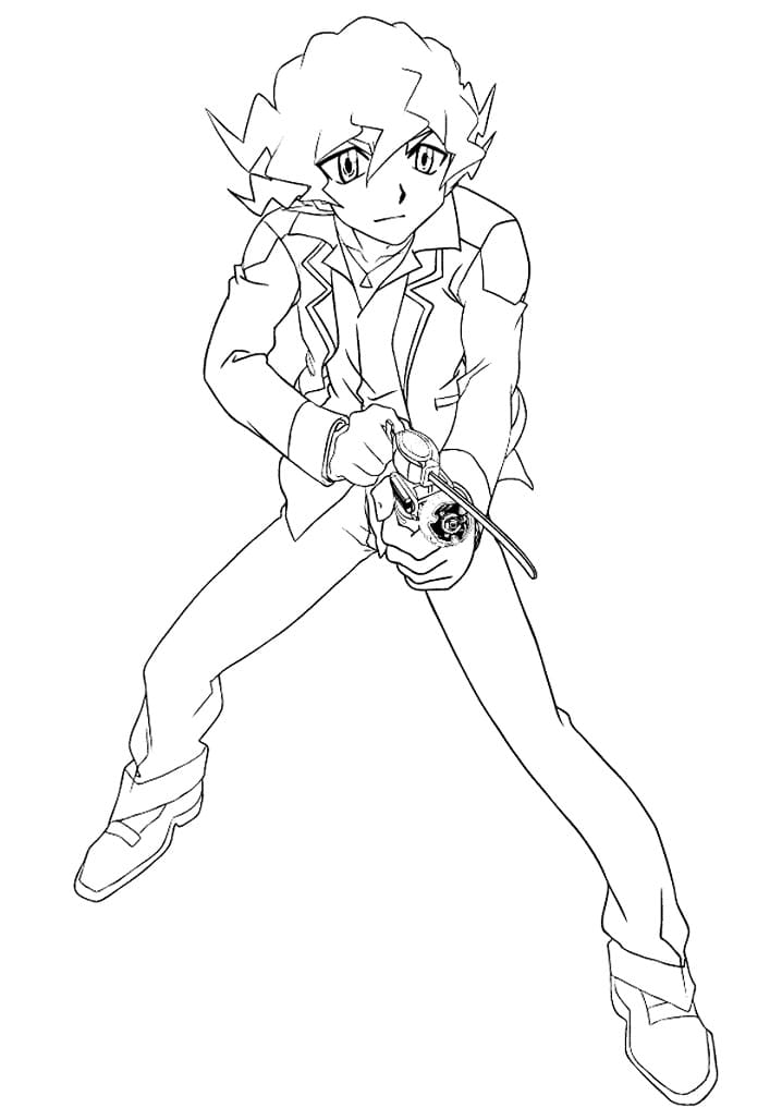 Coloriage Shinobu Hiryuin de Beyblade