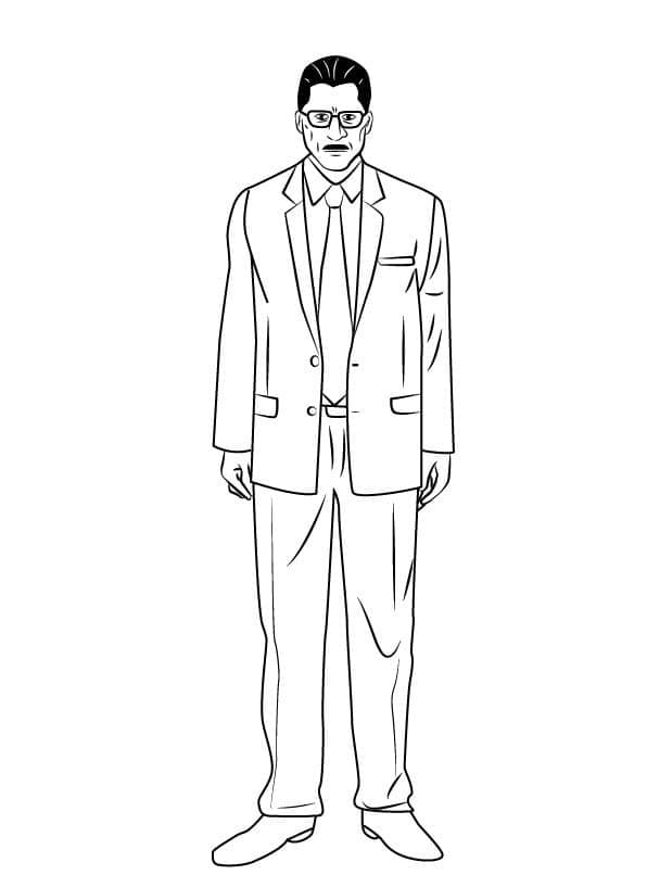 Coloriage Soichiro Yagami de Death Note