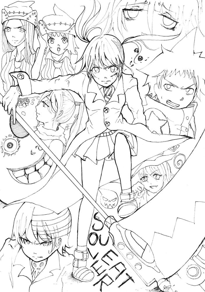 Coloriage Soul Eater 6