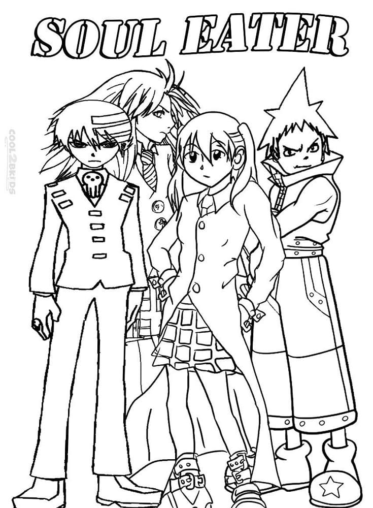 Coloriage Soul Eater Personnages
