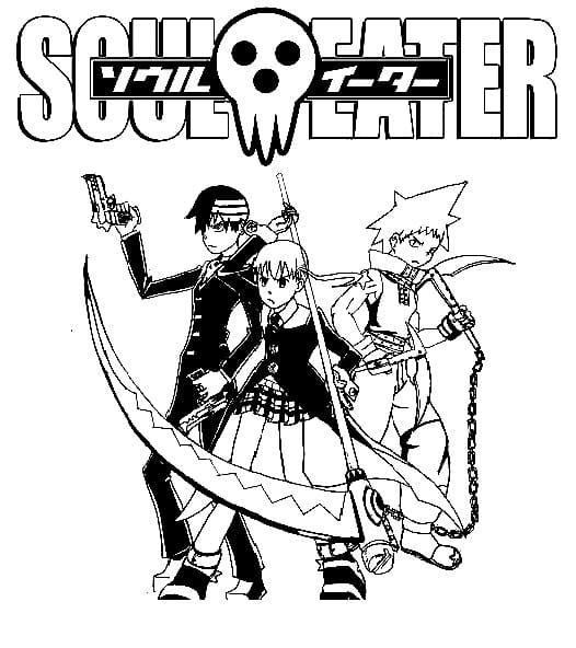 Coloriage Soul Eater Principal Personnages