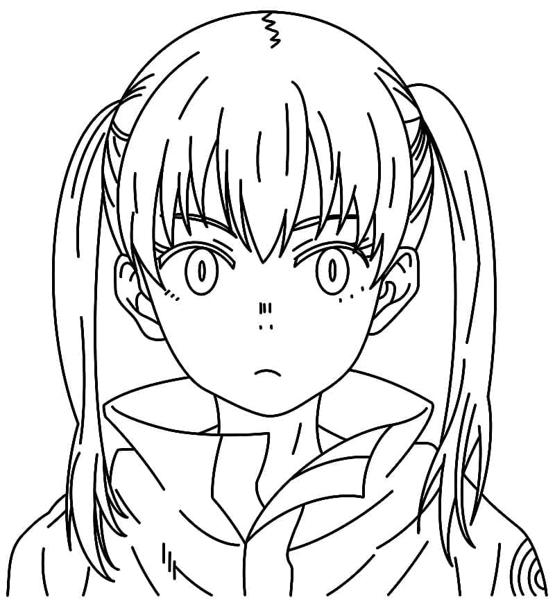 Coloriage Tamaki Kotatsu Fire Force