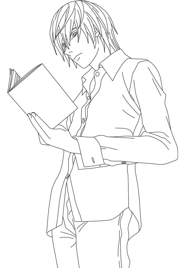 Coloriage Yagami Light de Death Note