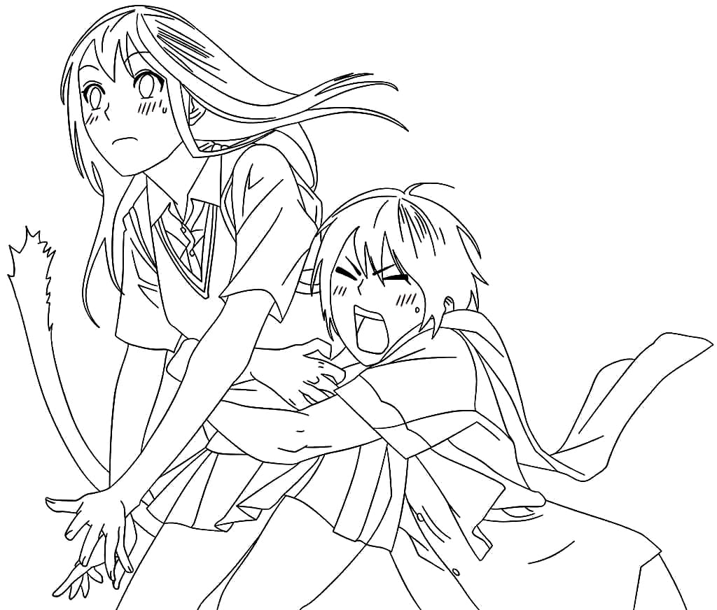 Coloriage Yato et Iki Hiyori