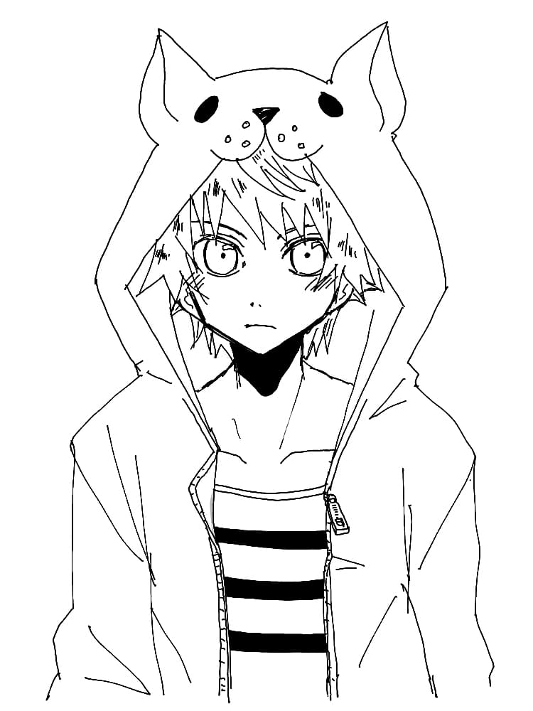 Coloriage Yukine de Noragami