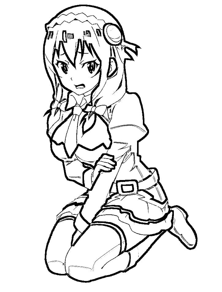 Coloriage Yunyun de Anime Konosuba
