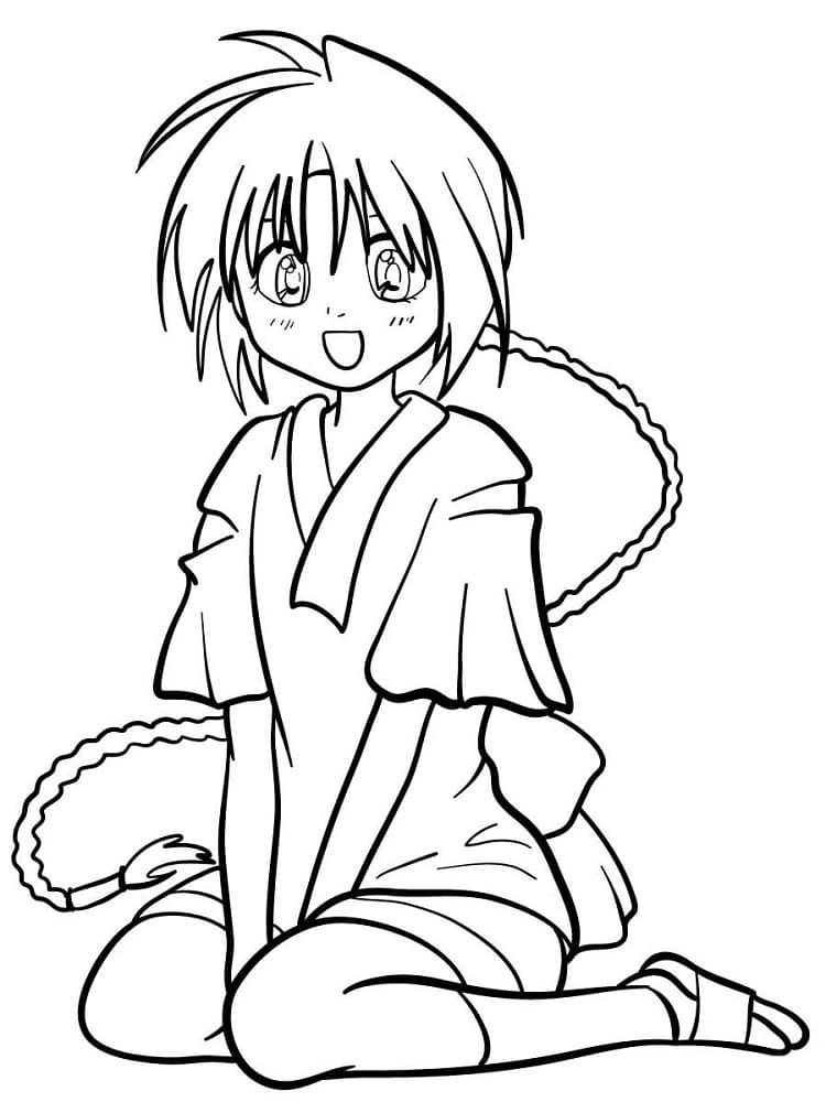 Coloriage Makimachi Misao from Rurouni Kenshin
