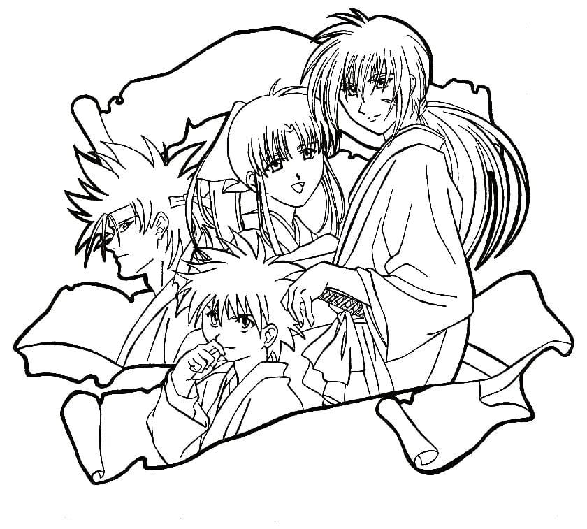 Coloriage Rurouni Kenshin