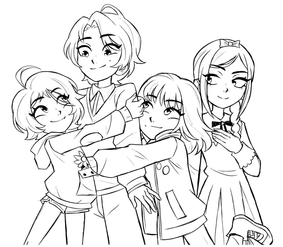 Coloriage Anime Wonder Egg Priority