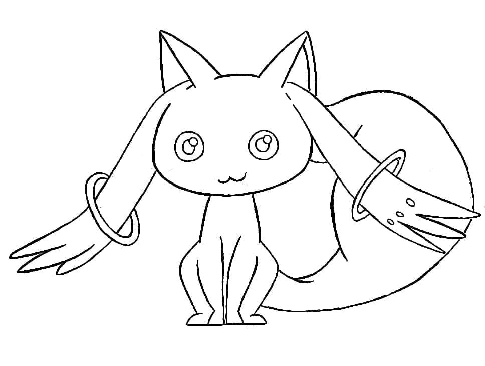 Coloriage Charmant Kyubey