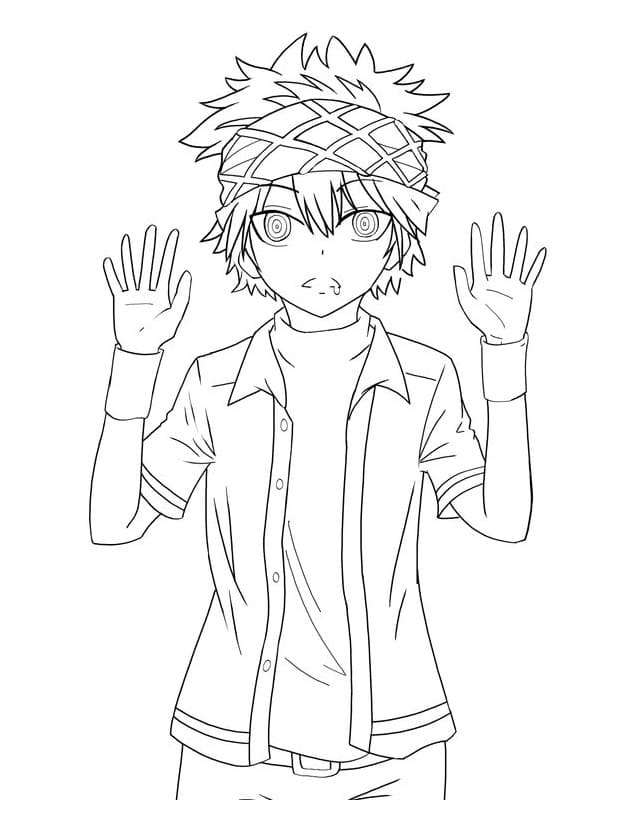 Coloriage Itona Horibe de Assassination Classroom
