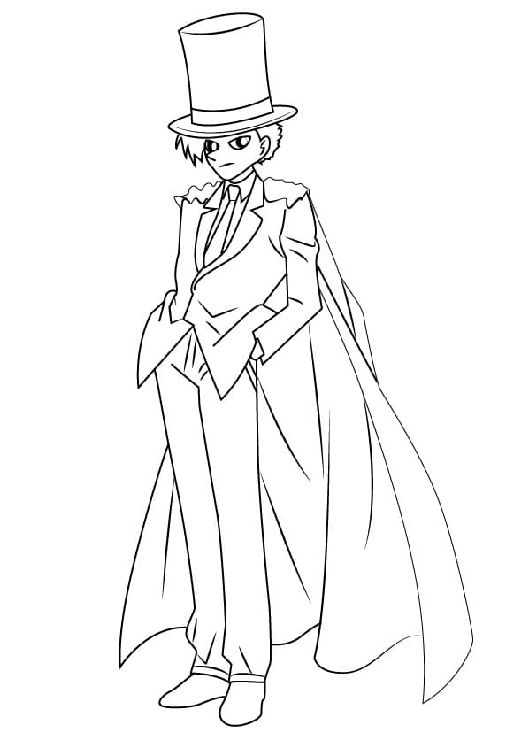 Coloriage Kaito Kuroba Debout