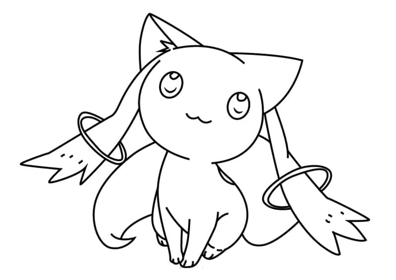 Coloriage Kyubey de Puella Magi Madoka Magica
