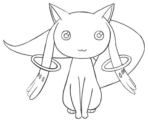 Coloriage Kyubey mignon
