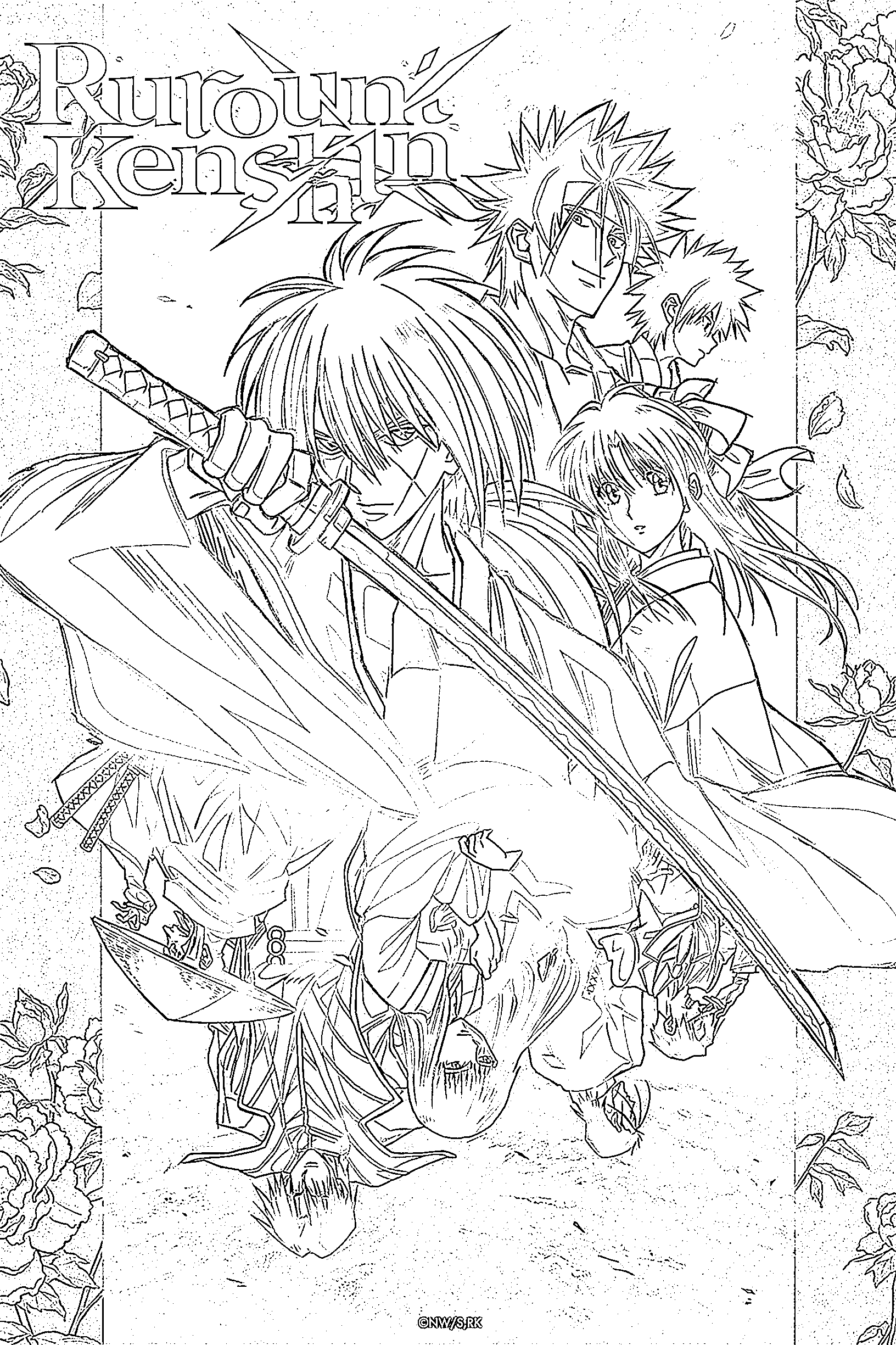 Coloriage Rurouni Kenshin affiche