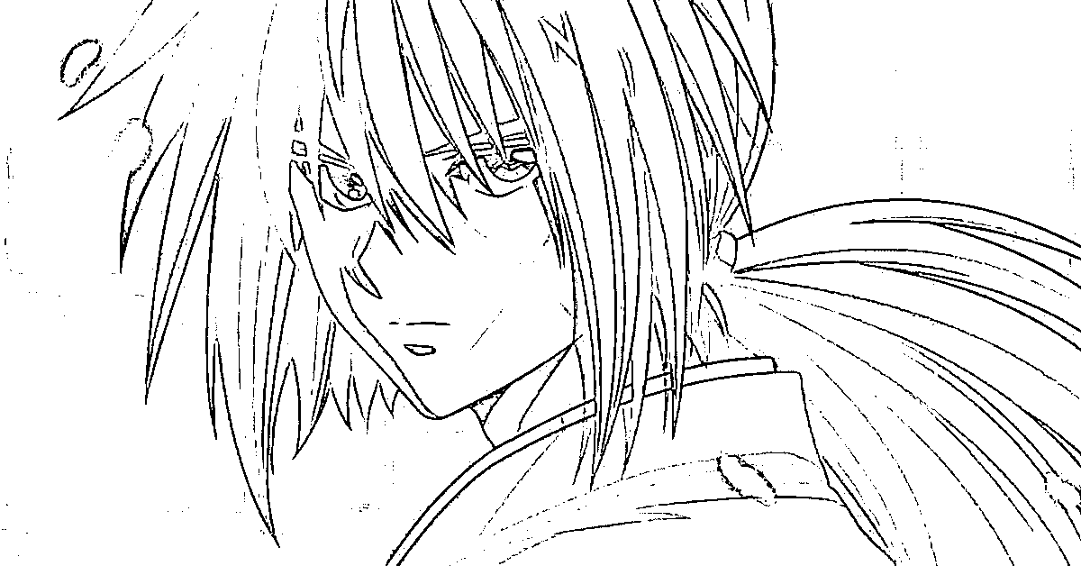 Coloriage Rurouni Kenshin affronter