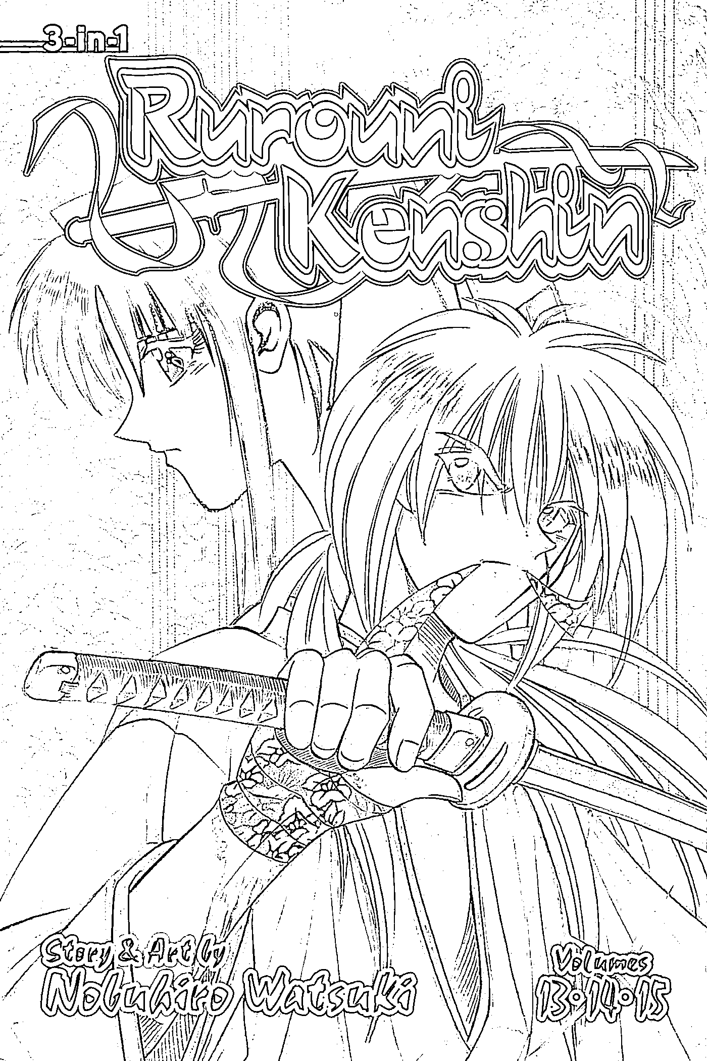 Coloriage Rurouni Kenshin esquisser