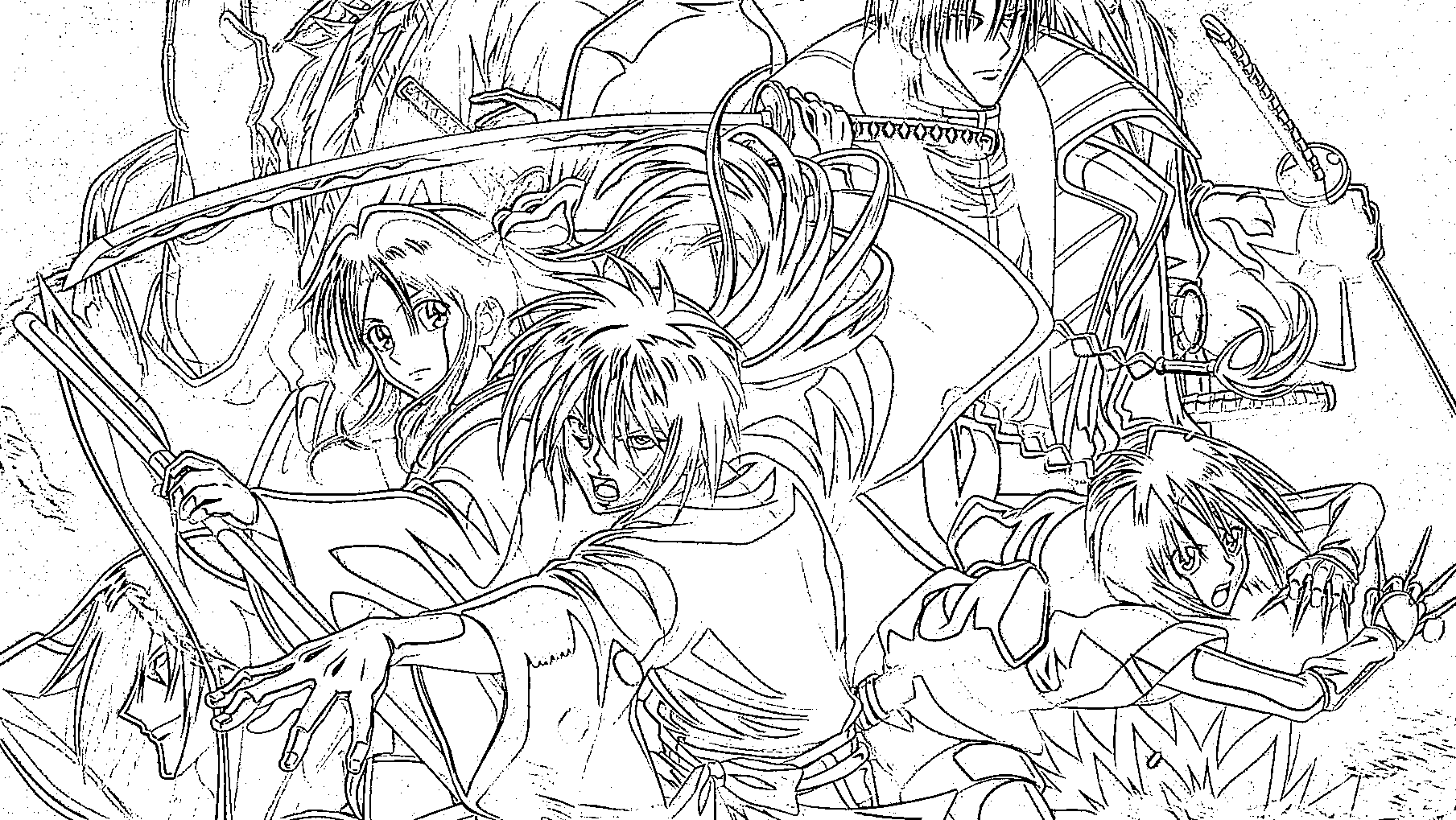 Coloriage Rurouni Kenshin incroyable