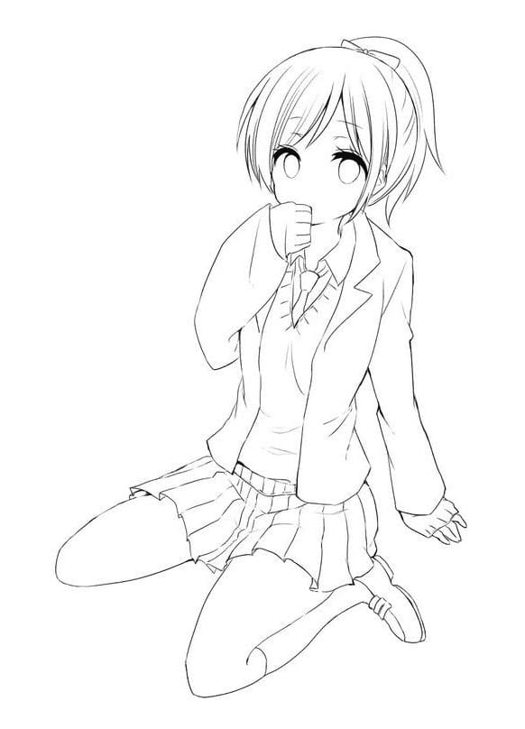 Coloriage Touka Yada de Assassination Classroom