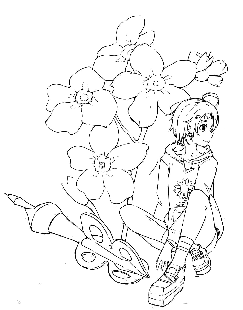Coloriage Wonder Egg Priority gratuite