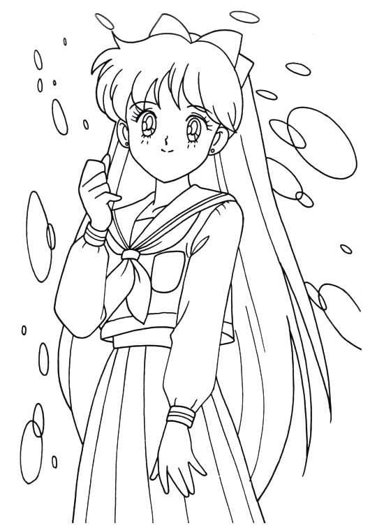 Coloriage Beau Minako Aino