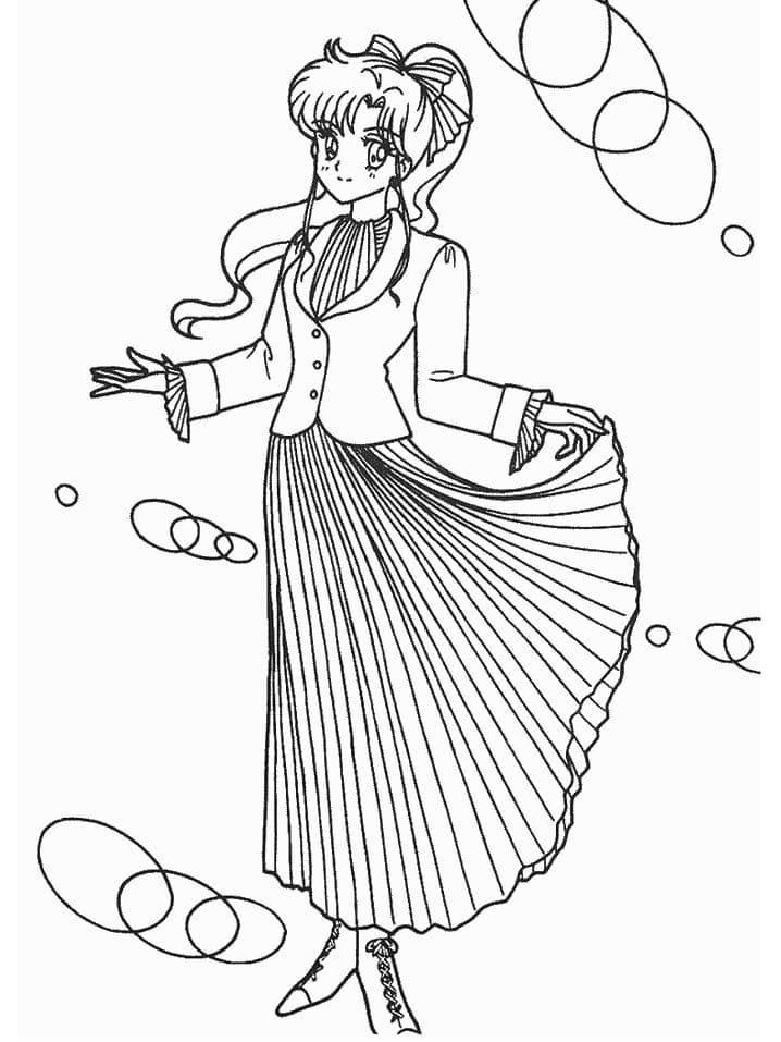 Coloriage Belle Makoto Kino