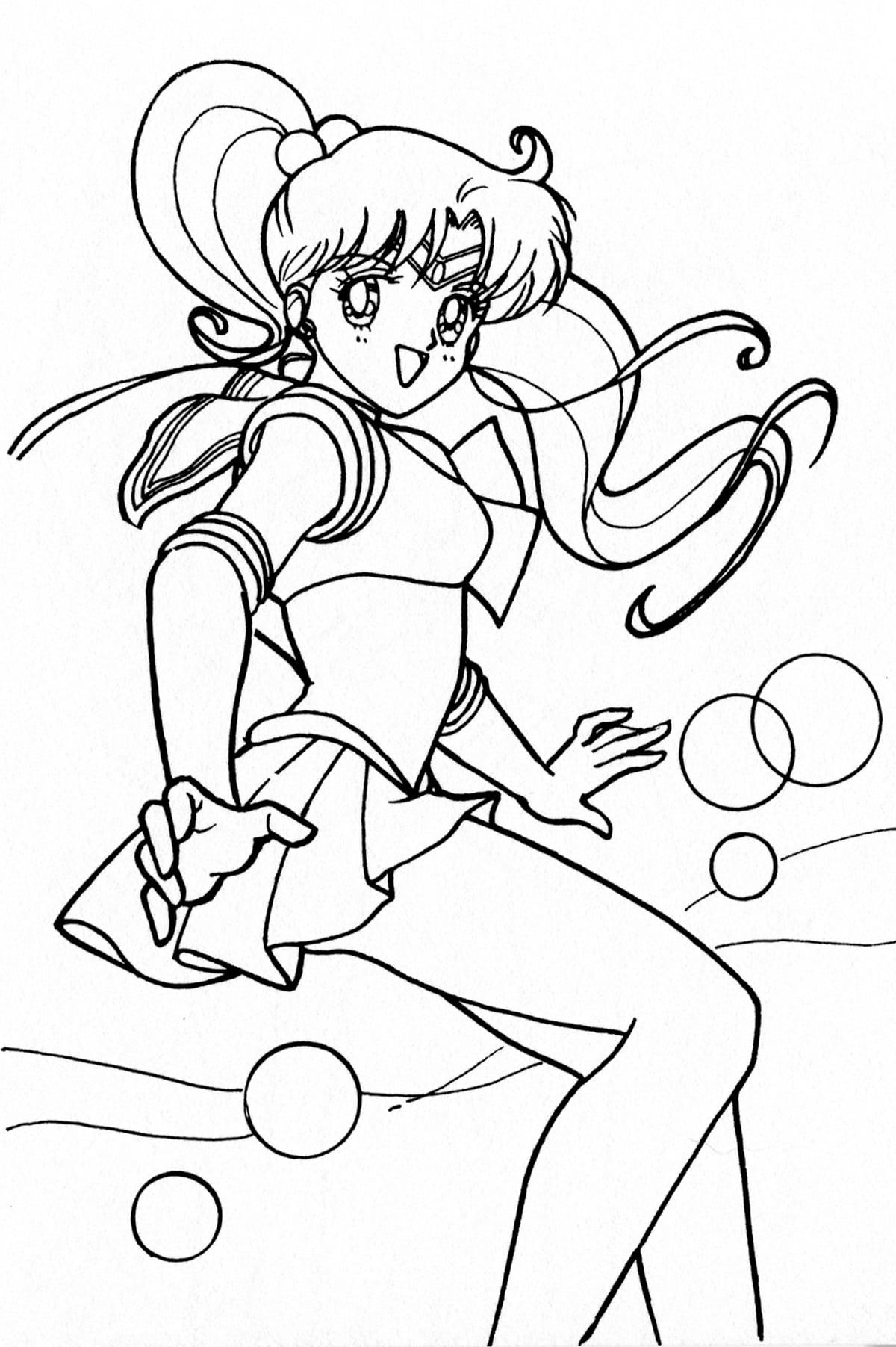 Coloriage Belle Sailor Jupiter