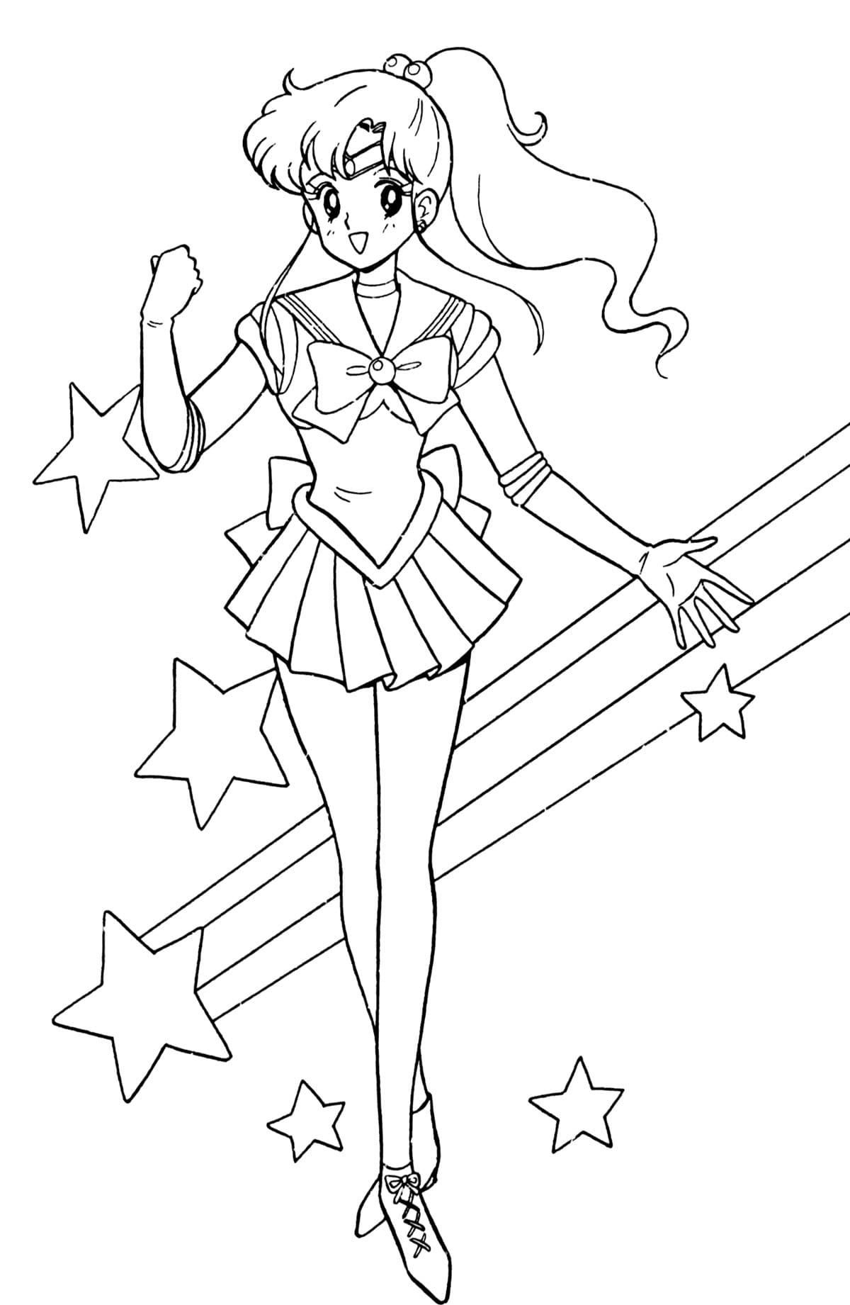 Coloriage Cool Sailor Jupiter