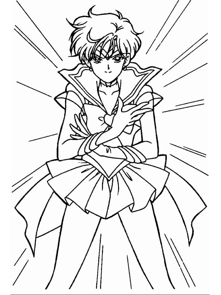 Coloriage Sailor Uranus Haruka Tenou