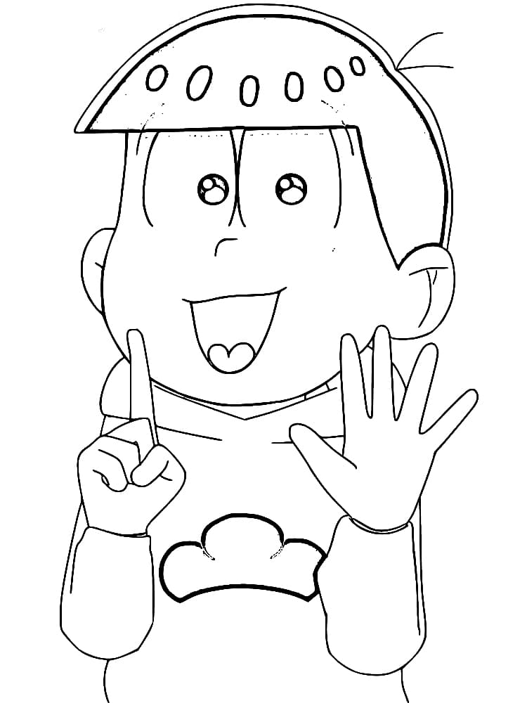 Coloriage Drôle Todomatsu Matsuno